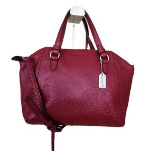 Coach Burgandy Leather Crossbody Bag Purse